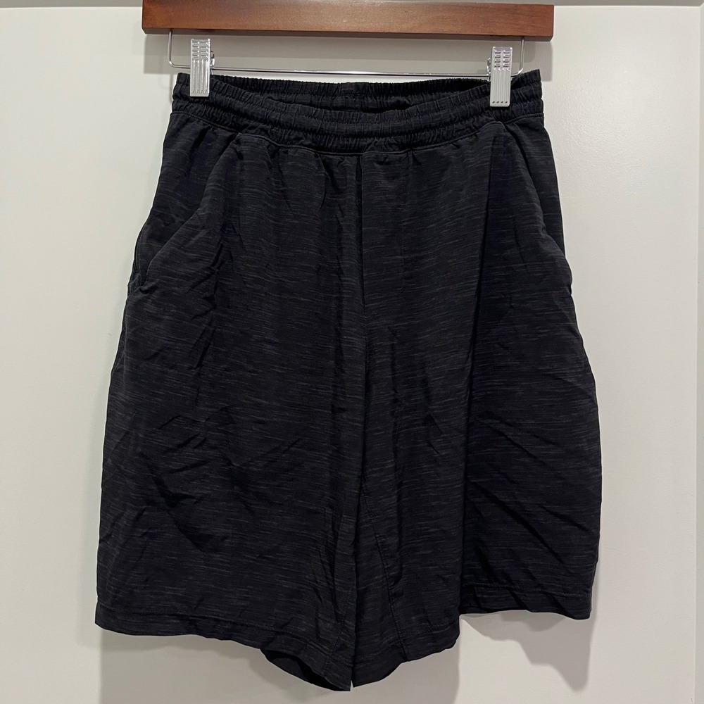 Lululemon Mens Black Space Dye Athletic Training Shorts Size Small